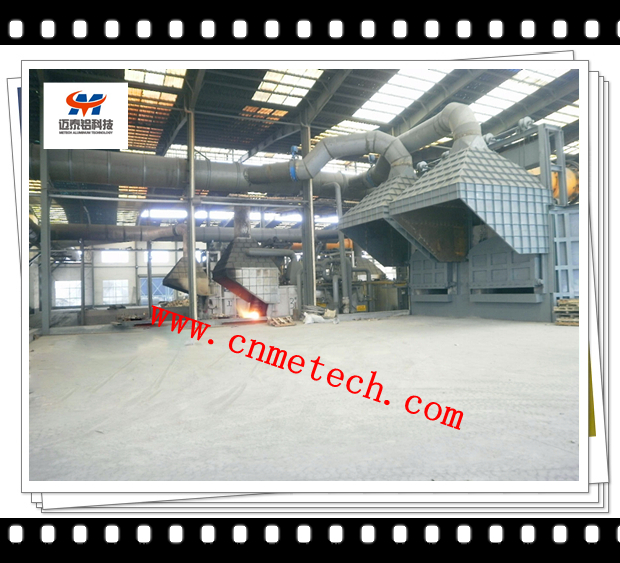 Twin-chamber aluminum scraps melting furnaces