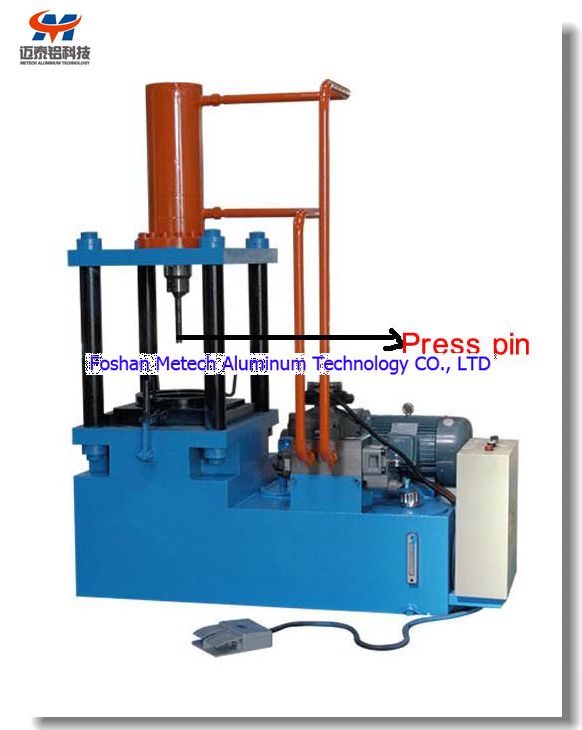 Aluminum extrusion die remains pressing machine